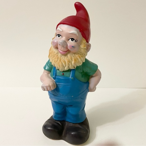Vintage 1992 Gnome Artline Garden Statue 10” Plastic Hard Decor - Picture 1 of 16